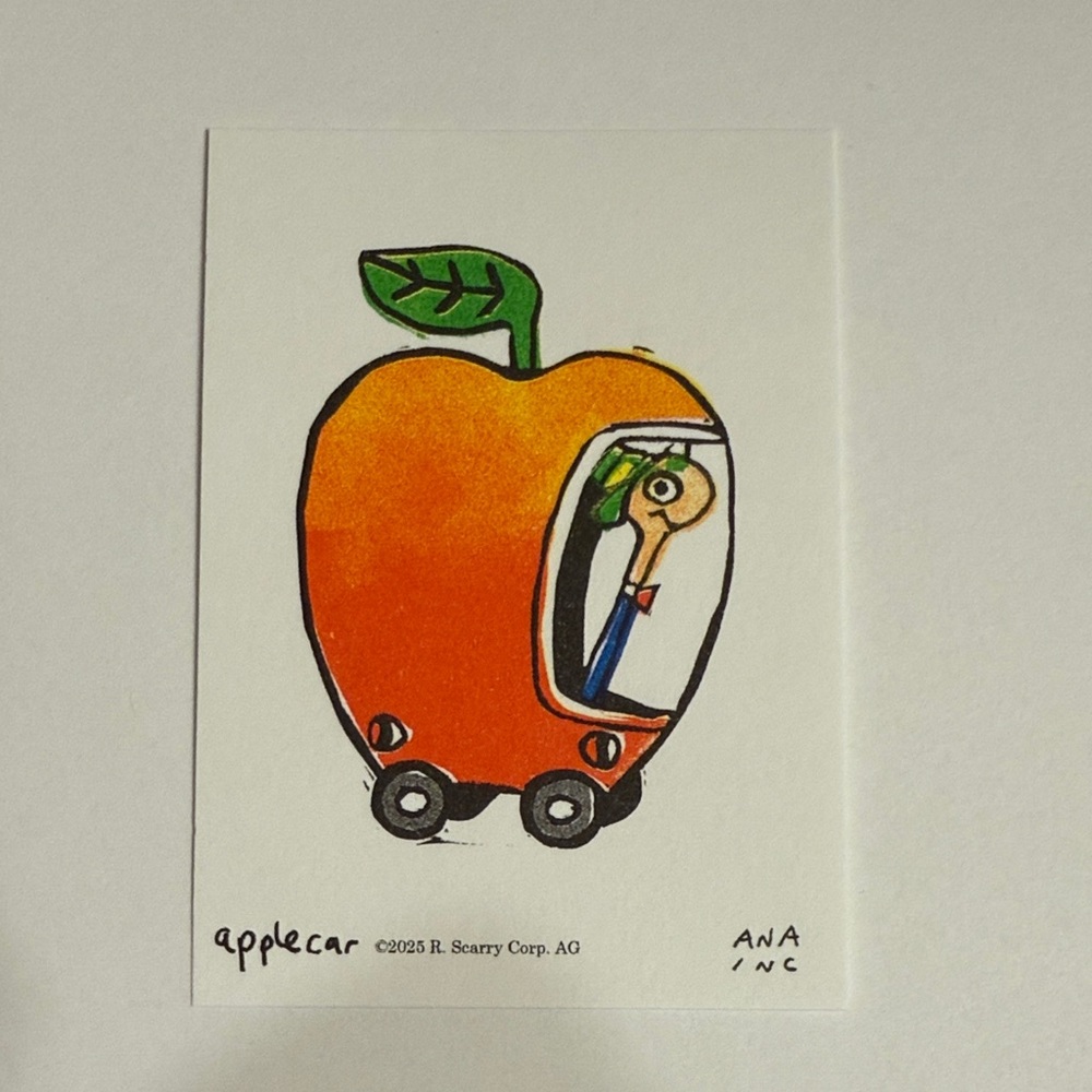 Ana Inciardi Mini Print, Richard Scarry Apple Car